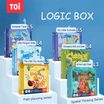 TOI Logic Box Магнитный пазл Детские обучающие игрушки логическое мышление для родителей и детей Интерактивные настольные игры для детей 3 лет +