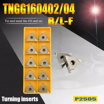 Токарный станок TNGG160402R -F 10 шт./лот, токарные инструменты, керамические вставки TNGG160404L -F, стальной металлический резак с ЧПУ для обработки Тонкой отделки