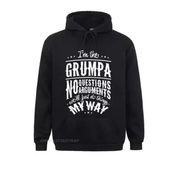 Толстовка Grumpa Way с капюшоном для мужчин и женщин, Приталенный свитшот на день дедушки, с длинным рукавом, уличная одежда