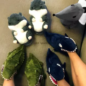 Толстые хлопковые тапочки с мультяшным рисунком, Симпатичные домашние хлопковые тапочки для мужчин и женщин, осенне-зимние плюшевые тапочки для пар