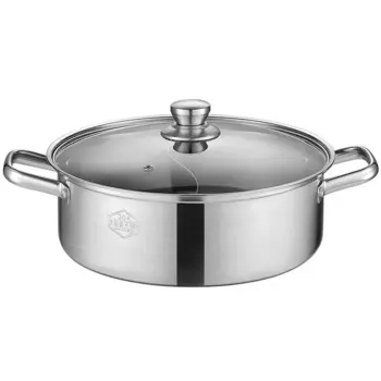 Толстый горшок из нержавеющей стали 304 с двумя вкусами, специальный горшок для приготовления супа, пельменей, стандартный горшок с открытым огнем
