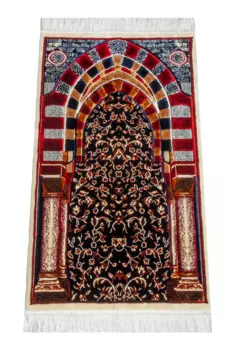 Толстый ковер IQRAH, роскошный бархатный ковер для дома, красный цвет