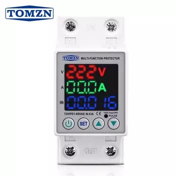 TOMZN TOVPD1-63VAE мини реле защиты от перенапряжения 63A 230V