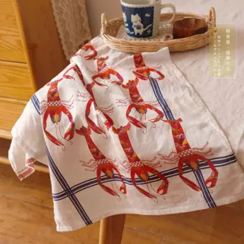 Тонкая хлопковая салфетка в японском стиле, изоляционная хлопковая скатерть из конопли для еды, декоративное фоновое полотенце, подвесное покрытие для духовки