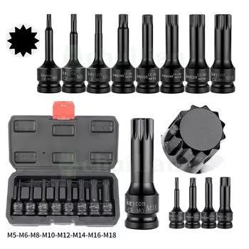 Торкс биты Chuilian 1/2" Drive M5-M18