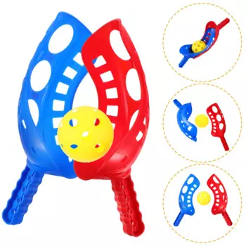 TOYMYTOY Совок мяч игра Совок бросать и поймать набор уличные спортивные пляжные игры для детей (синий красный желтый)