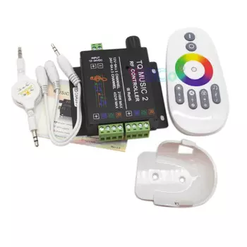 TQ Music 2 RGB контроллер RF Remote Music Audio control 12V 24V 18A 3 канала для 3528 5050 SMD Strip