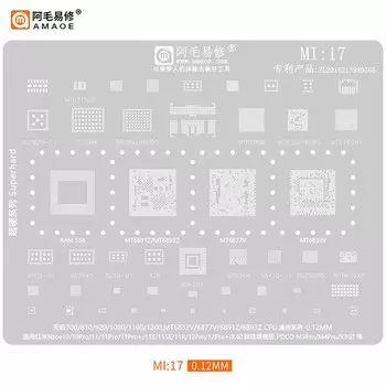 Трафарет для реболлинга XMSJ для Redmi Note 10 11 12 K50Pro K40 Pro K20 4A 5A для Xiaomi 12 12Pro 12X Mi11 Ultra CC9 9E IC