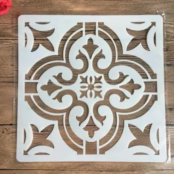 30*30 см DIY трафарет шаблон для рисования ретро цветочный узор модель восковая бумажная плитка стена пол мебель декоративная форма мандала