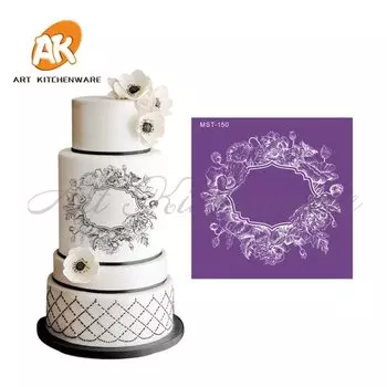 Трафарет для торта "Цветущий лотос", AK ART KITCHENWARE