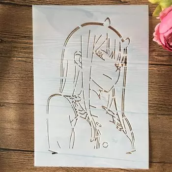 Трафареты для рисования Zero Two Darling In The FranXX