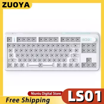 Трехрежимная механическая клавиатура Zuoya Ls01, набор для настройки, прокладка, Rgb-подсветка, горячая Распродажа, с ручкой