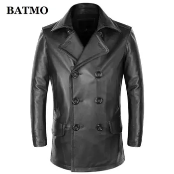 Тренчкот BATMO мужской двубортный, из натуральной коровьей кожи, PDD03