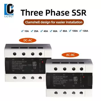 Трифазное твердотельное реле лейчуантек SSR-3DA10A-120A 10-120А