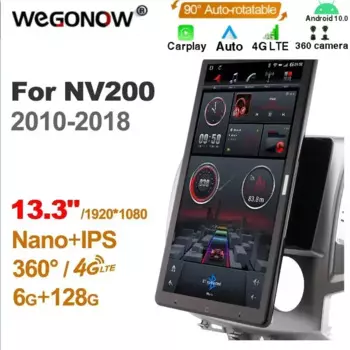 TS10 Android10.0 Ownice Автомобильный радиоприемник для Nissan NV200 2010-2018 13,3 дюйма без поддержки DVD USB Quick Charge Nano 1920*1080
