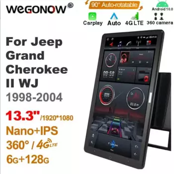 TS10 Android10.0 Ownice Автомобильный радиоприемник для Jeep Grand Cherokee II WJ 1998-2004 13,3 дюйма без поддержки DVD Quick Charge Nano 1920*1080