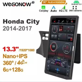 TS10 Android10.0 Ownice Автомобильный радиоприемник для Honda City 2014-2017 13,3 дюйма 7862 512 без DVD с поддержкой USB Quick Charge Nano 1920*1080
