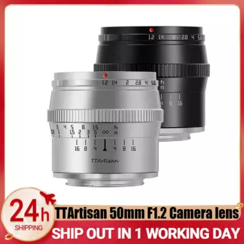 TTArtisan 50 мм F1.2 Портретный объектив с большой диафрагмой для Sony E Mount FUJIfilm X Canon M Nikon Z Panasonic Olympus M43 Lens