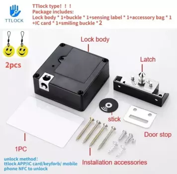 TTLOCK дверной замок для ящика, умный электронный замок, IC-карта, приложение TTlock, NFC разблокировка, шкафчик без ключа, мебельный замок для деревянной двери
