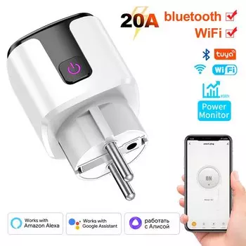 Tuya Smart Wi-Fi + Bluetooth розетка с таймером