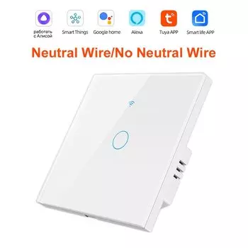 Tuya умный сенсорный выключатель Wi-Fi 1/2/3 клавиши белый/черный