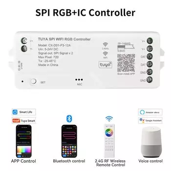 Tuya WiFi RGBIC/RGBWIC LED контроллер 720 пикселей