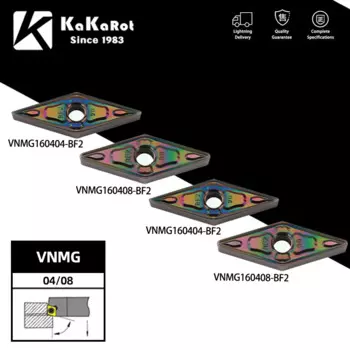 Твердосплавная пластина VNMG160404 VNMG160408 TM для токарного инструмента KaKarot, 10 шт., держатель сверлильного станка, резак с ЧПУ