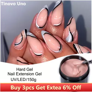 Твердый Гель-лак Tinovo Uno для наращивания ногтей, 150 г