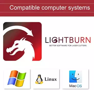 Tyvok LightBurn Лазерная гравировка и резка Лицензионный ключ Контроллер GCode, совместимый со всеми брендами, поддерживает Mac Wind