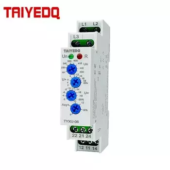 TYXU-06 3-фазное реле контроля последовательности фаз, реле контроля напряжения, защитное реле 460 В