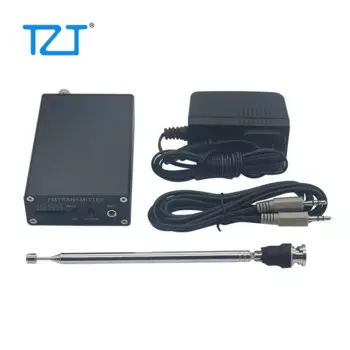 TZT 1mW PLL стерео FM MP3 передатчик, мини радиостанция 87-109 МГц с адаптером питания, антенный провод