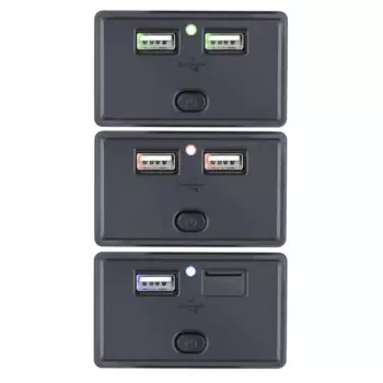 U90C Двойная USB-розетка для автомобильных зарядных устройств с кнопкой выключателя питания для автобуса, лодки, грузовика