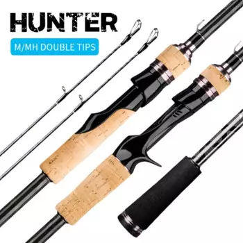 Удилище для спиннинга HUNTER, сверхлегкое, 1,8 м, 2,1 м, 2,4 м, вес приманки 5-30 г, дистанционный метательный стержень, высокоуглеродистое