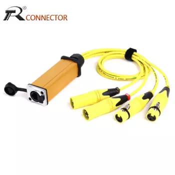 Удлинитель для коробок IP65 RJ45 CAT5 4 канала 3 контакта 2 штекера + 2 гнезда XLR многосетевой приемник для студии сценического освещения и записи