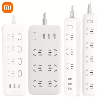 Удлинитель Mijia на 6 розеток С USB-портами и поддержкой быстрой зарядки