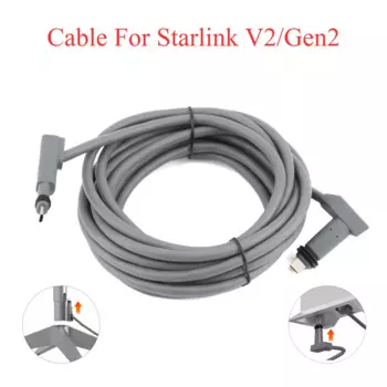 Удлинительный кабель Cat5e для Starlink Gen2/V2, провод Ethernet, сменный, Plug and Play, подходит для спутникового маршрутизатора Starlink Gen2/V2