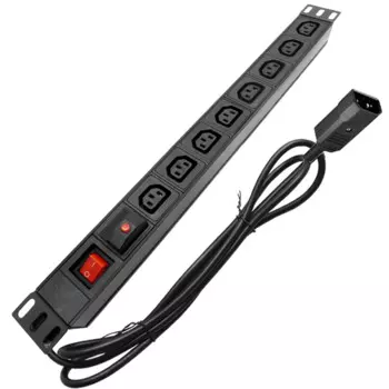 Удлинитель PDU C13, 2 м, 16 А, 250 В, 2/14 шт., из алюминиевого сплава
