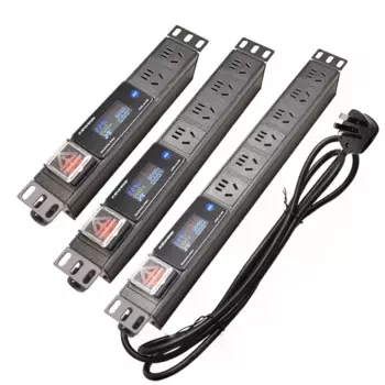 Удлинитель питания PDU для шкафа с цифровым V/A/W/, Электрический измеритель, 2-7 способов, розетка из Китая, блок распределения с 5 отверстиями, 2-метровый шнур