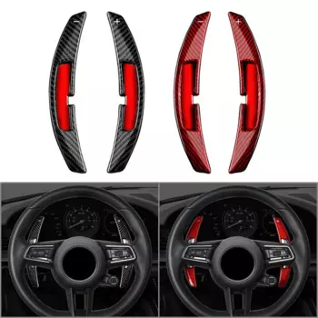 Удлинитель рулевого колеса из углеродного волокна для Porsche 911 2021, черный/красный