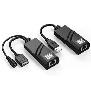 Удлинитель сетевого кабеля USB 2.0 от RJ45 Cat5e Cat6 Ethernet-кабеля 100 м для веб-камеры, камеры, мыши и клавиатуры, принтера U-флеш-диска