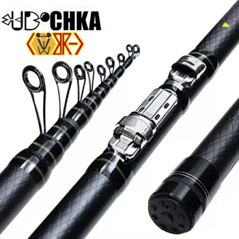 UDOCHKA "Cobra" Телескопический спиннинг для рыбалки, удочка для рыбалки 5-6-7 Частей, удилище поплавочное