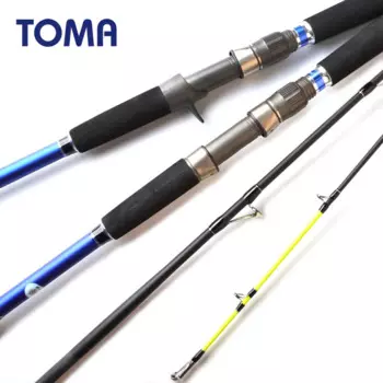 Удочка для морской рыбалки TOMA 1,8 м, 2 секции, вес приманки 100-250 г, спиннинг, кастинговое удилище из углеродного волокна для морской рыбалки