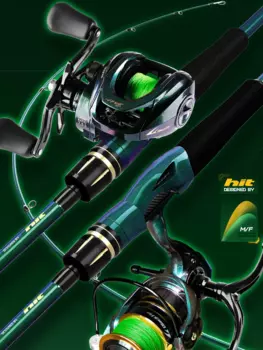 Удочка Green Chameleon Lure, телескопическая комбинированная, углерод, карповая Удочка LS, река, M,MH, дорожный спиннинг, 1,8 м, 2,1 м, 2,4 м