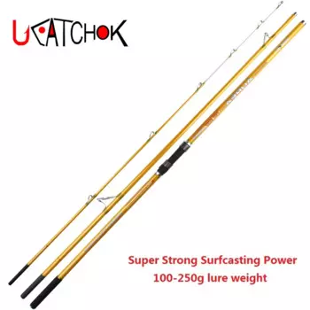 Удочка UCOK Pro Surf 4,2 м, 1 шт. упак., удочка для забрасывания, 3 секции, импортная Удочка из углеволокна, удочка для дальнего заброса, удочки для серфинга карпа