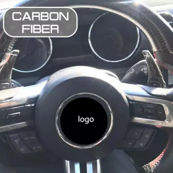 Углеродное волокно, Автомобильный руль, расширенное весло для Ford Mustang 2015 2016 2017, чехлы, автомобильные наклейки