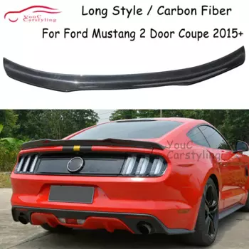 Углеродное волокно Материал задний спойлер багажника крыло для Ford Mustang 2 двери купе 2015 + Задняя Крышка багажника для губ задний спойлер