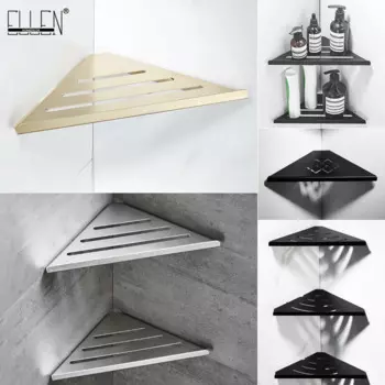 Угловая полка для ванной ELLEN HOMEDECOR, золото, нержавеющая сталь