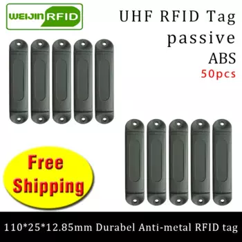 UHF RFID антиметаллическая бирка 915 м 868 МГц M4QT 110*25*12,85 мм 50 шт. Бесплатная доставка прочная рамка из АБС-пластика смарт-карта пассивные метки RFID