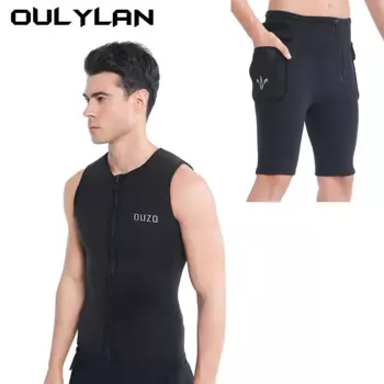 Укороченные Мужские штаны для дайвинга Oulylan 3 мм, спортивный неопреновый жилет для дайвинга, костюм для дайвинга, сверхэластичный теплый Мужской гидрокостюм для пляжа и серфинга