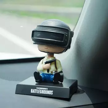 Украшение для автомобиля PUBG с изображением любителей поля боя, кукла со встряхивающейся головой, курица, украшения для автомобиля, искусственная подставка, ароматическая база, автомобильные аксессуары